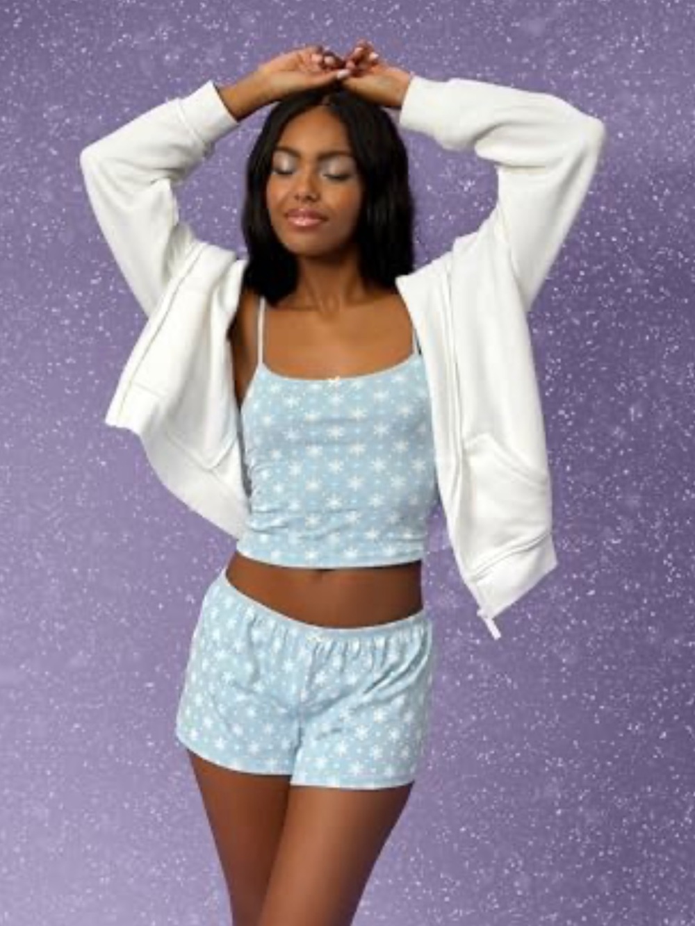 Florence by Mills Cotton Blend Pajamas in Snowflake